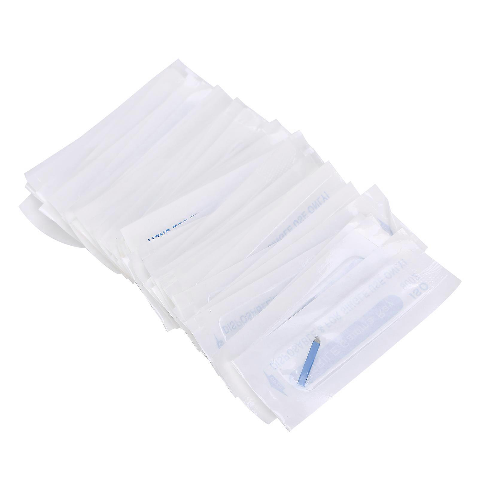 50pcs Fast Coloring Permanent Makeup Eyebrow Tattoo Needle Microblading Blade Needle 0.2mm11Pins