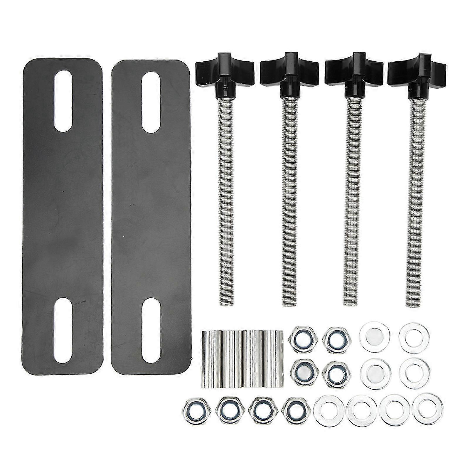 Adjustable Bracket Set with Mounting Pins for 4.72?6.69in Recovery Tracks Black