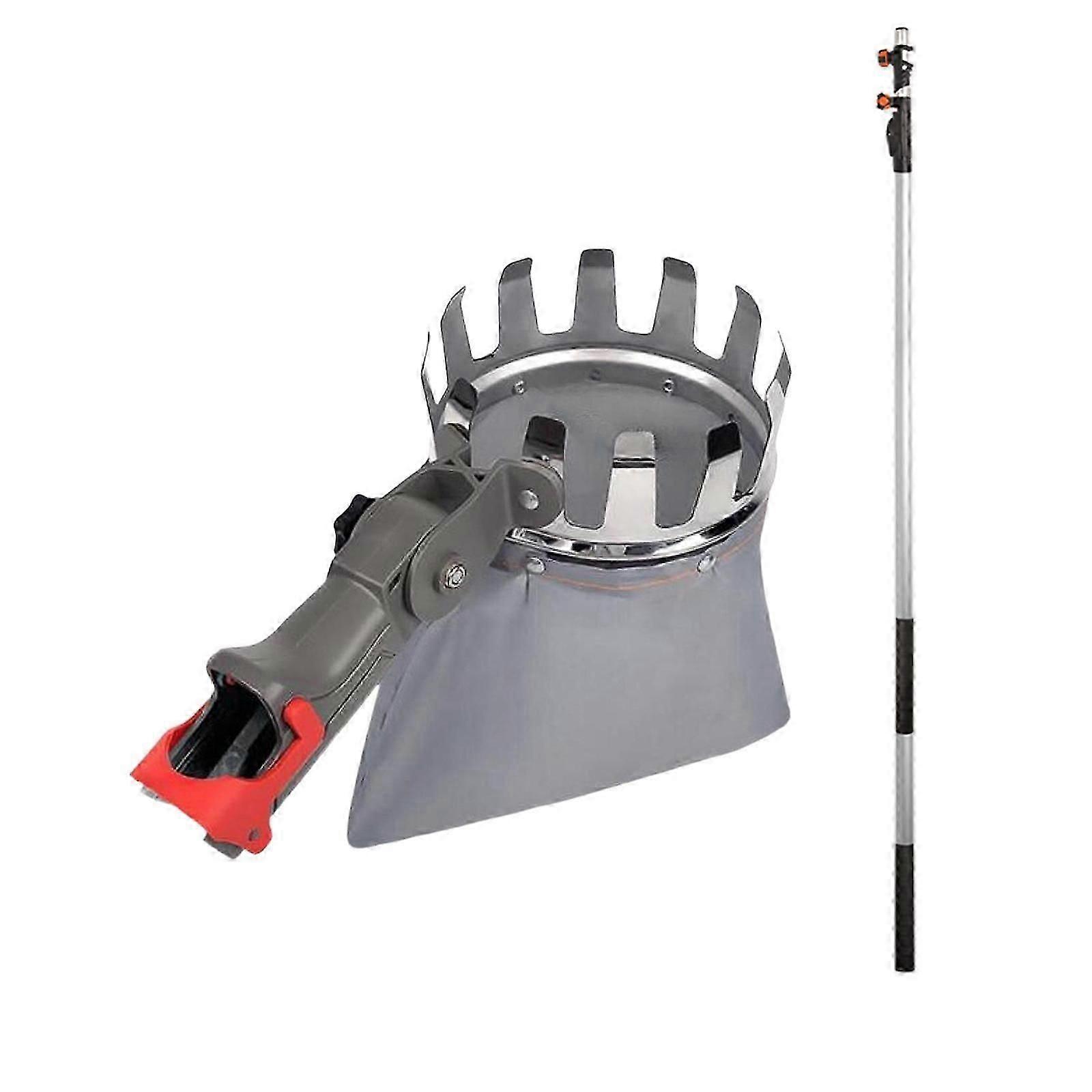 Fruit Picker Pole with Basket Telescoping, Gardening Tool for Plums Apricots