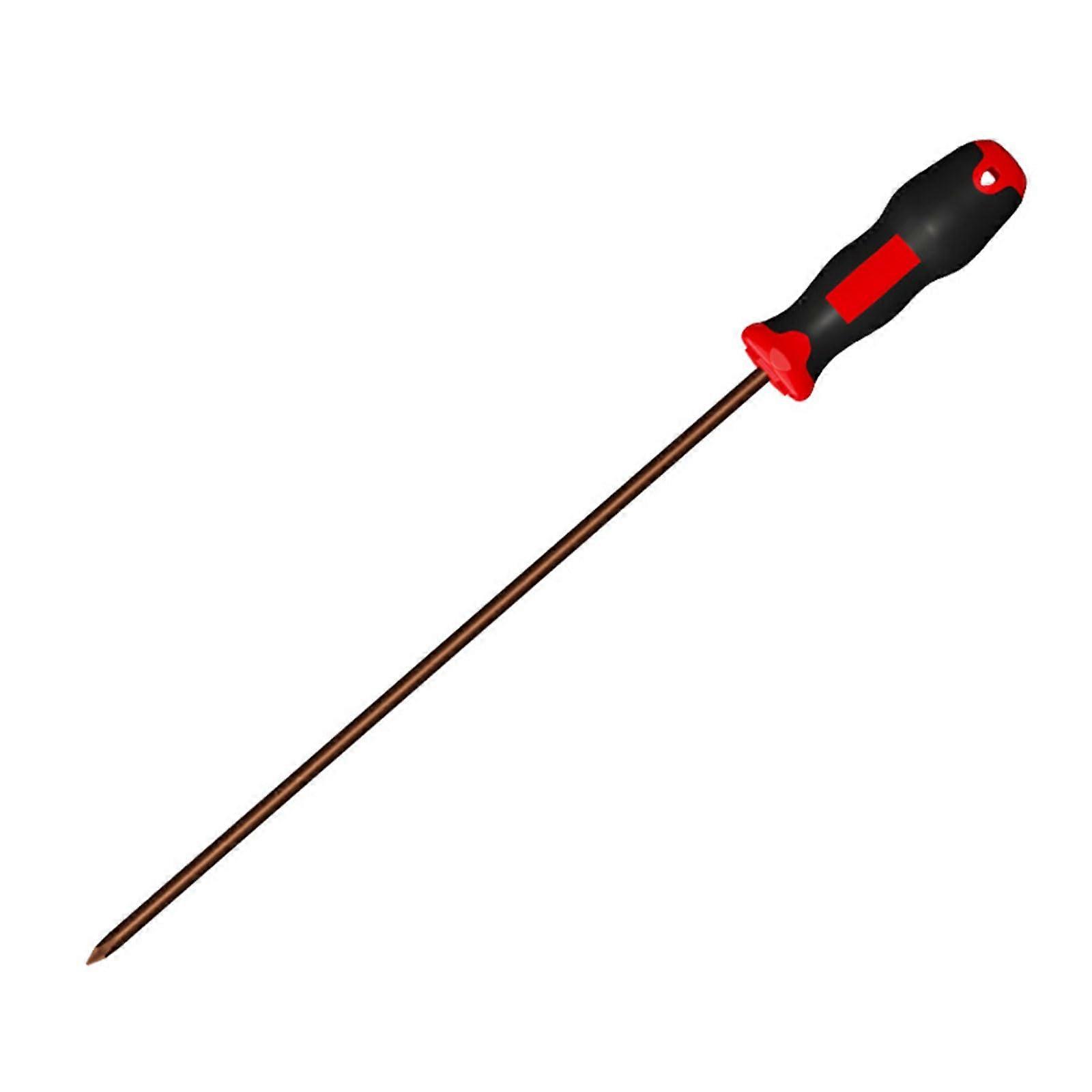 Long handle, extended rod for easy, strong steel alloy, slot, optional