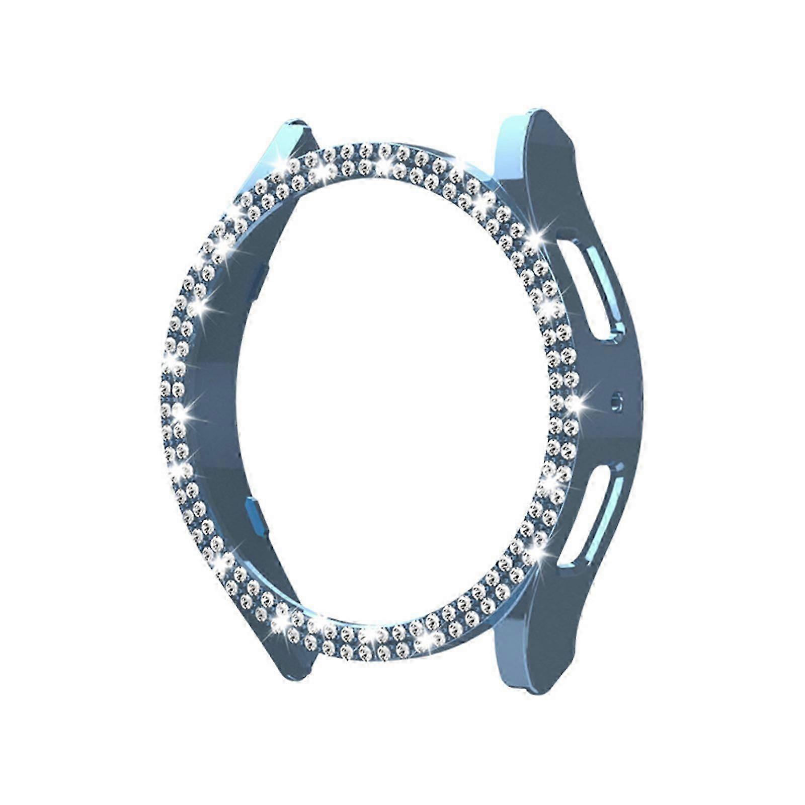 جراب بلينغ لساعة سامسونج جالاكسي 6 40 مم 44 ملم ، غطاء وجه لامع ماسي لملحقات Galaxy Watch 6