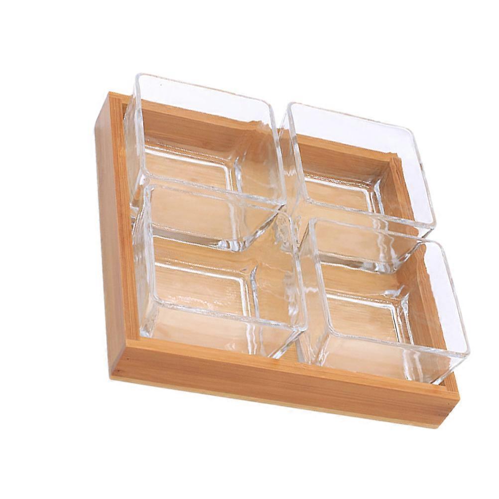Glass Fruit Trays with Dividers for Serving Nuts Dried Fruits and Candies 1 Set Assorted Color