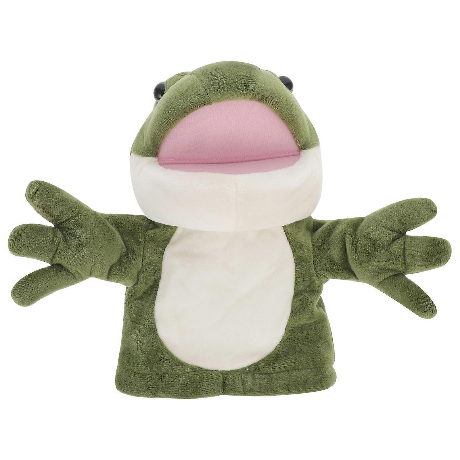 Soft Interactive Plush Frog Hand Puppet for Storytelling, Role Play, and Imaginative Play – Great for Parent Child Games and Group Activities