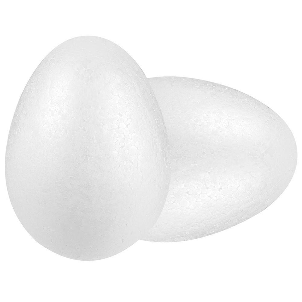 Blank DIY Egg for Easter 2Pcs White Foam Eggs with Realistic Appearance Decorations for Party