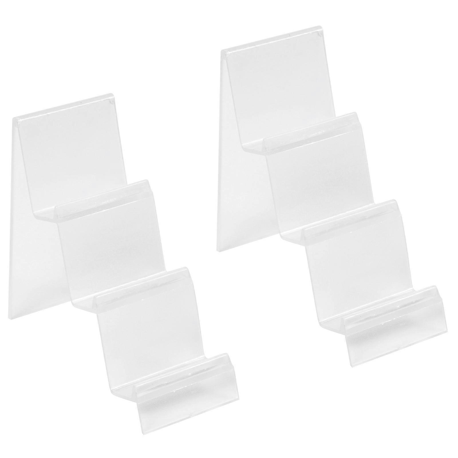 Purse Hanger Display Three-layer Structure Acrylic Wallet Holder Home Use 16x15cm Item Organization 2Pcs