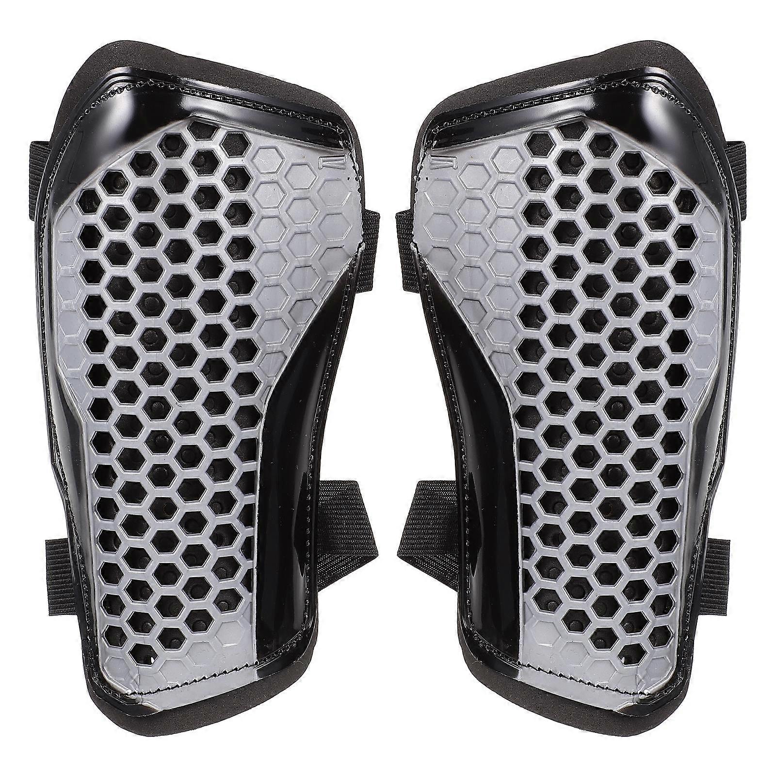 Leg Calf Protective Gear Soccer Gear for Boys Resin Material Beehive Ventilation Gray 1 Pair