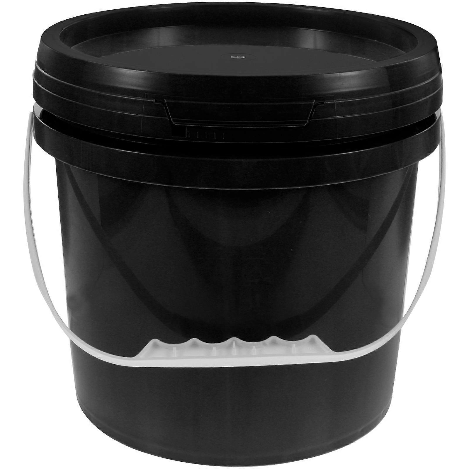 Black Plastic Paint Storage Bucket with Durable Thick Material for Safe and Airtight Storage
