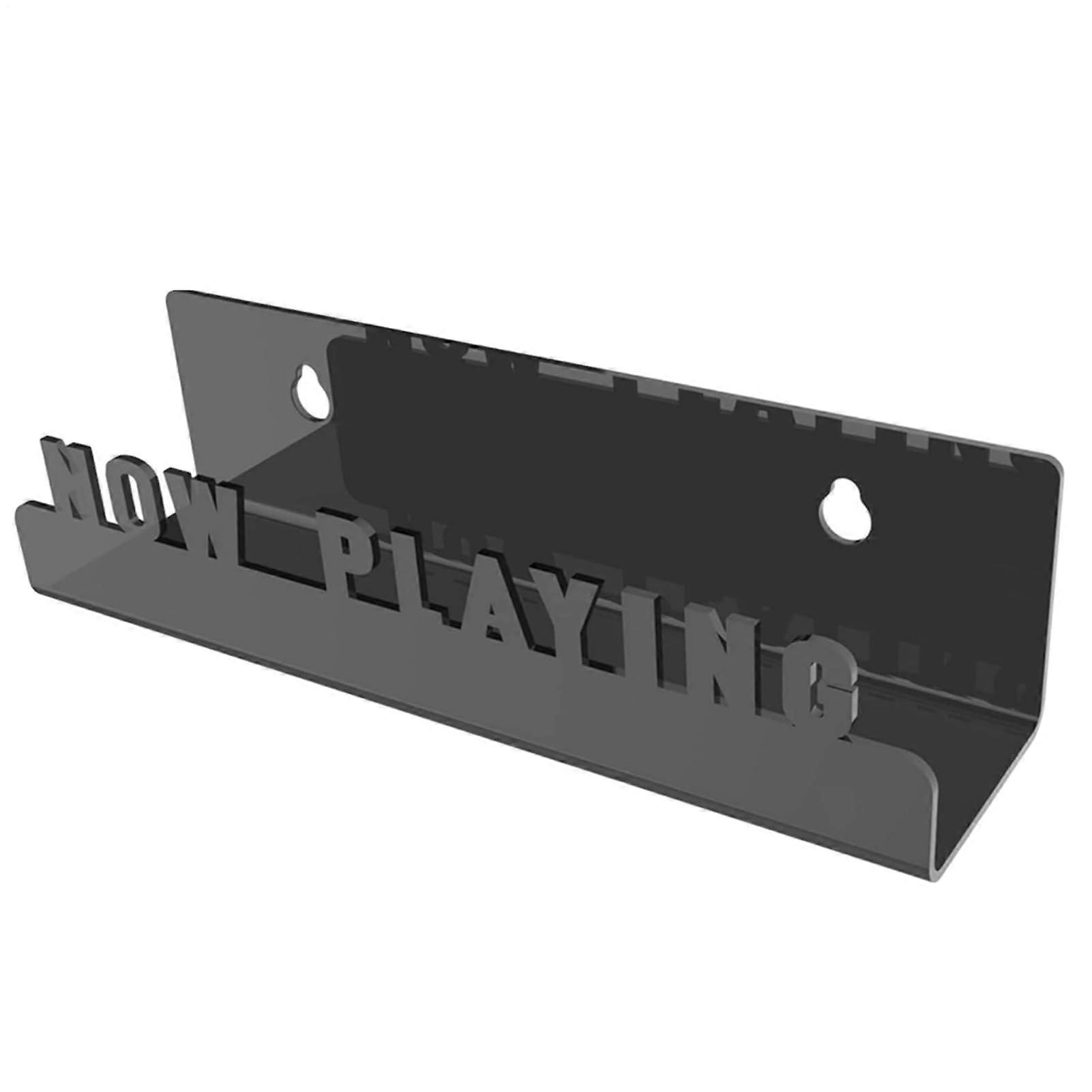 Wall Mounting Shelf for Albums - Black Floating Shelves Easy Install Minimalist Storage Solution for Living Room