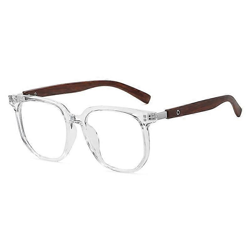 Large Anti Blue Light Computer Reader TR Frame Anti-Glare Oversized Reading Glasses Transparent Size +150