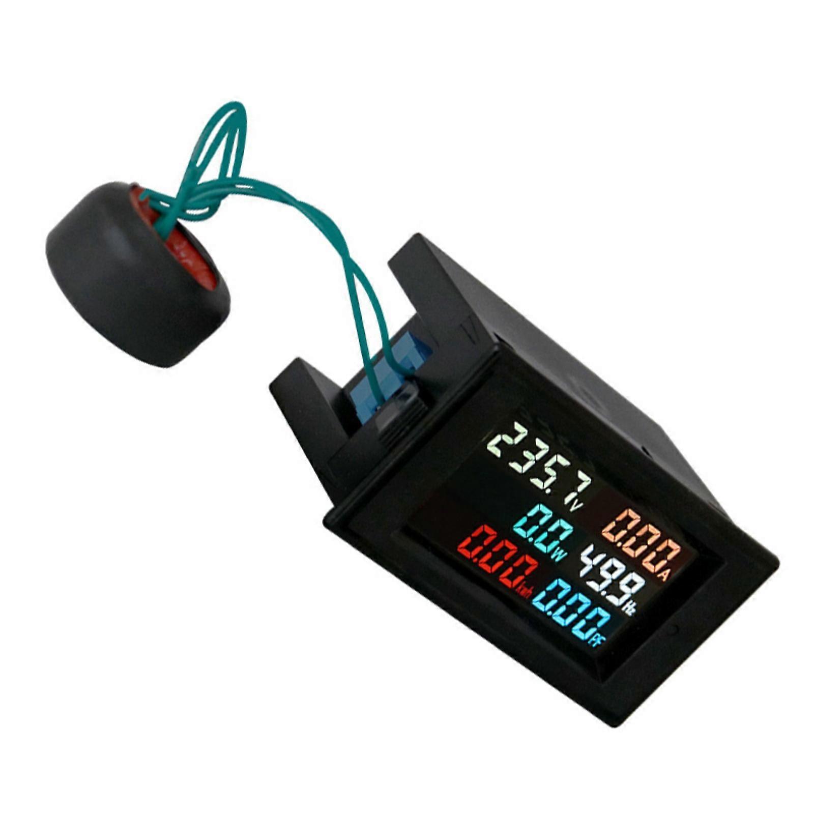 D69-2058 Voltage Current Power Meter Multifunctional Tester Tool with LCD Screen for Electricians and Engineers Multicolor