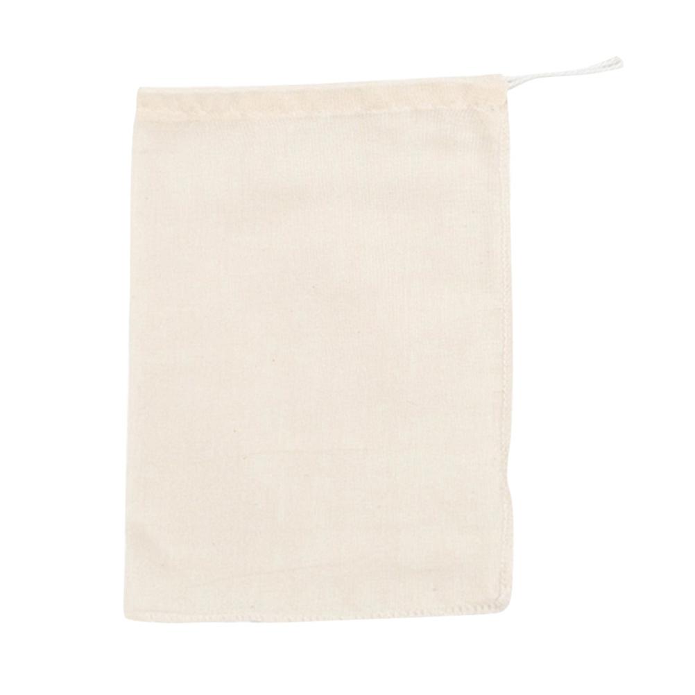 Empty Mesh Tea Infuser Bag Natural Cotton Cooking Soup Design 7.9×5.9×0.1In 20Pcs
