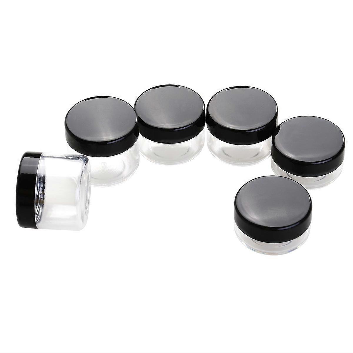 6pcs Clear Lid Plastic Sample Containers 10/15/20 Gram Size Cosmetic Jars Eyeshadow Pot