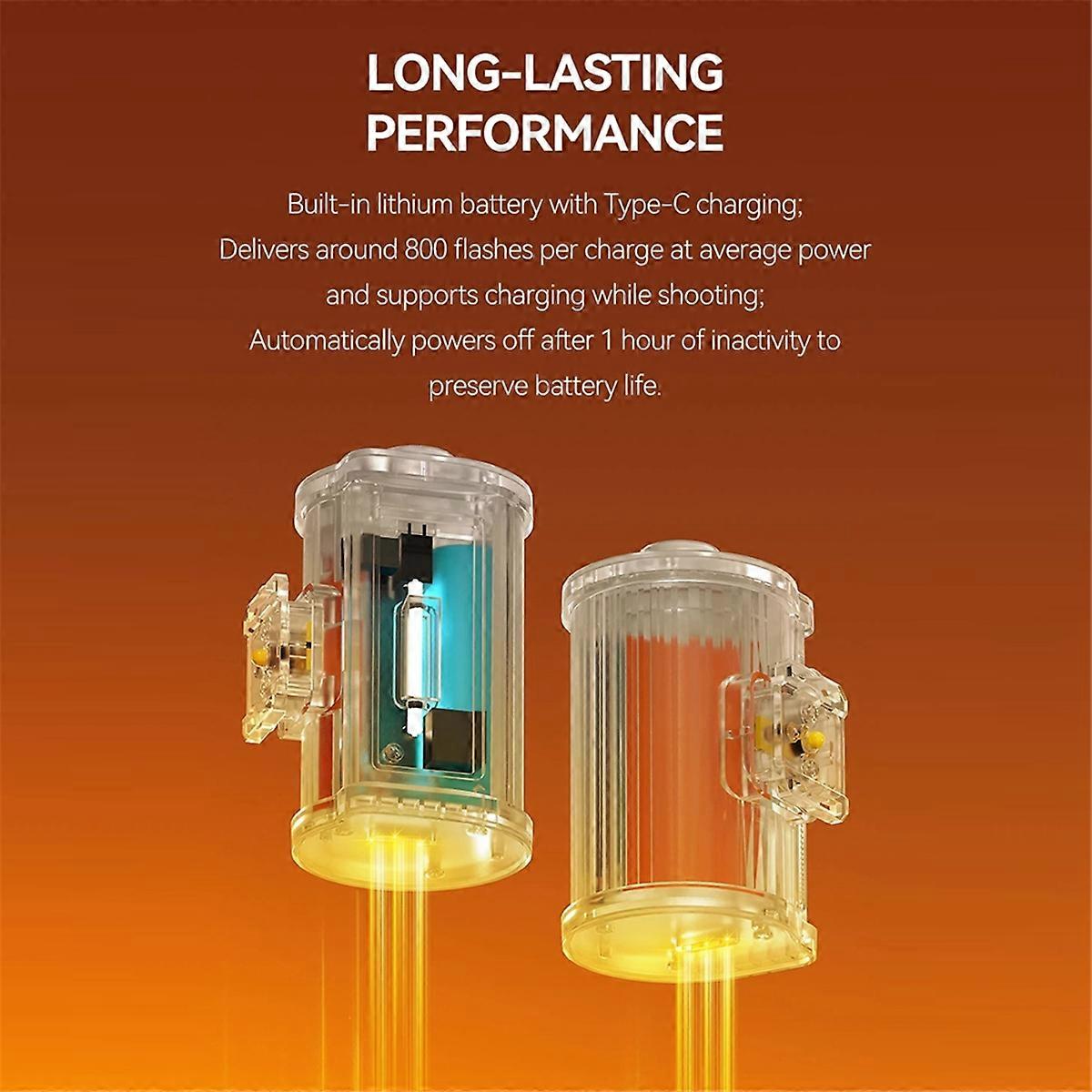 M01 Camera Flash+Wireless Trigger GN12 5600K 4-Adjustment Compatible with Hot Shoe for Camera