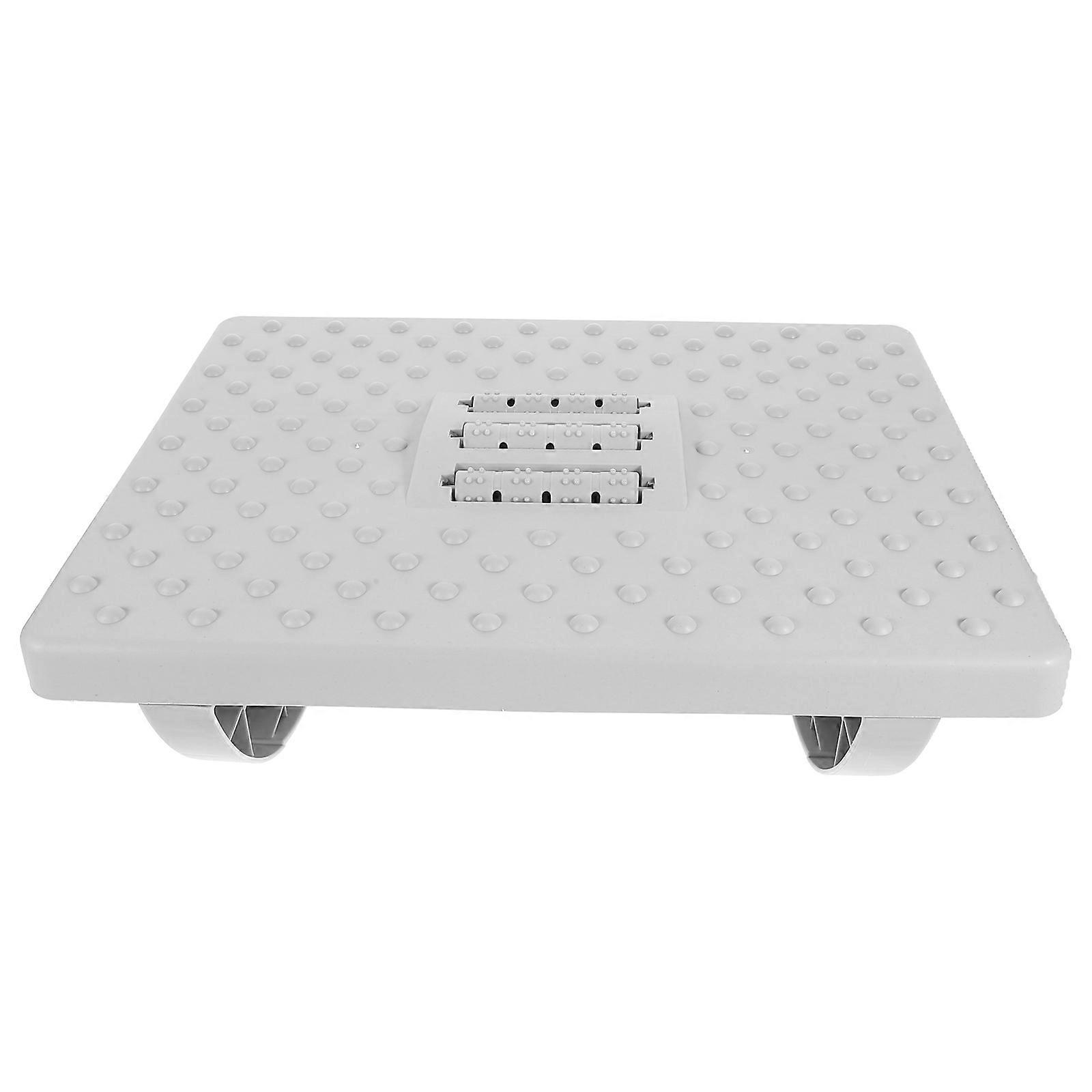 Grey Plastic Footstool with Rocking Function and Non-slip Bottom for Baby Multi-functional Use as