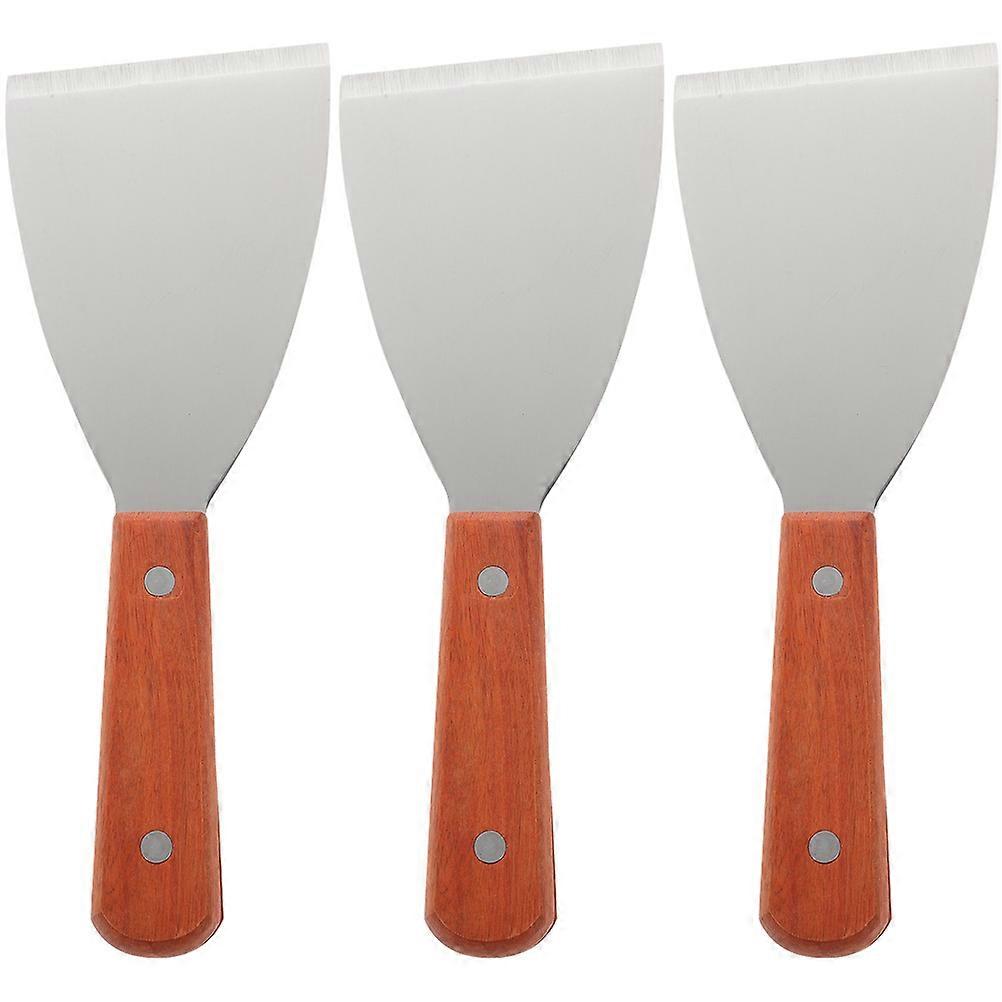 3Pcs Multi Color Triangular Baking Tool Made Of Wood And Stainless Steel Perfect For Outdoor Barbecues And Professional Chefs