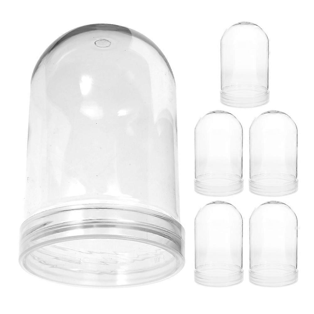 DIY Snow Globe Kit Clear Empty Plastic Globe For Christmas Crafts 6Pcs