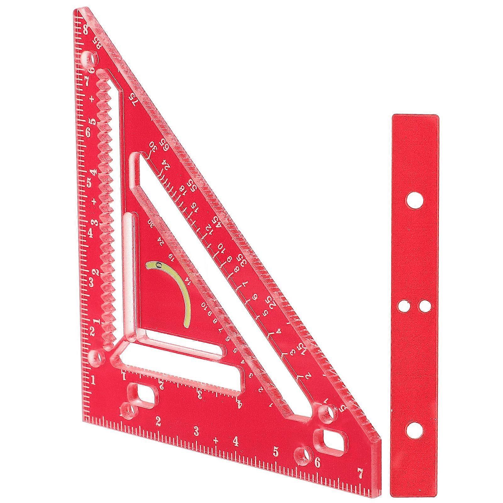 Woodworking Multi-Functional Positioning Ruler Rafter Square Measure Tool Compact Design Lightweight For Engineers 1Set