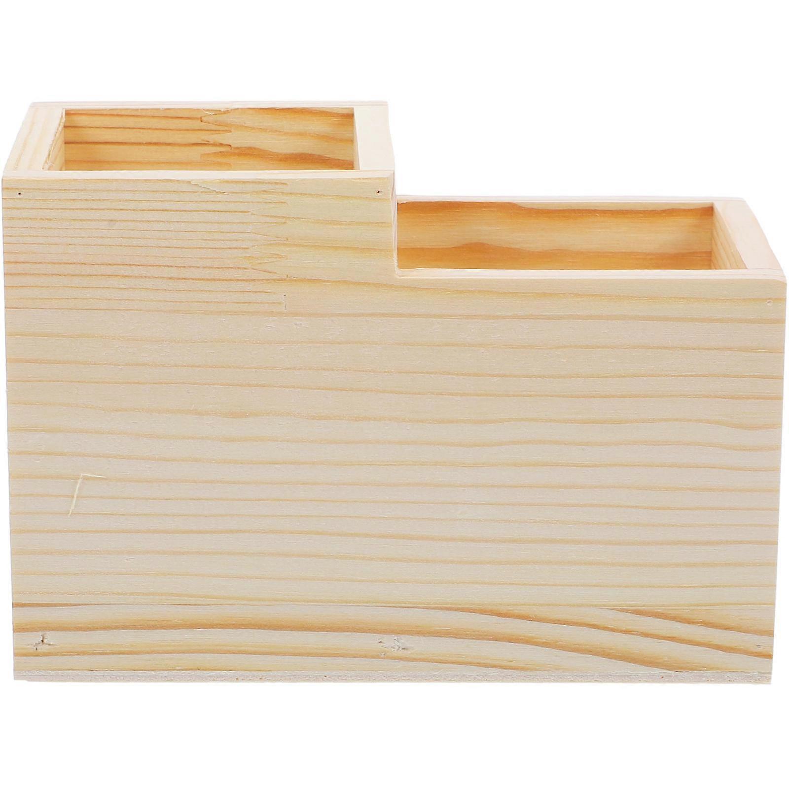 Wood Desktop Storage Box 1 Set Wood Organizer for Manicure Tools