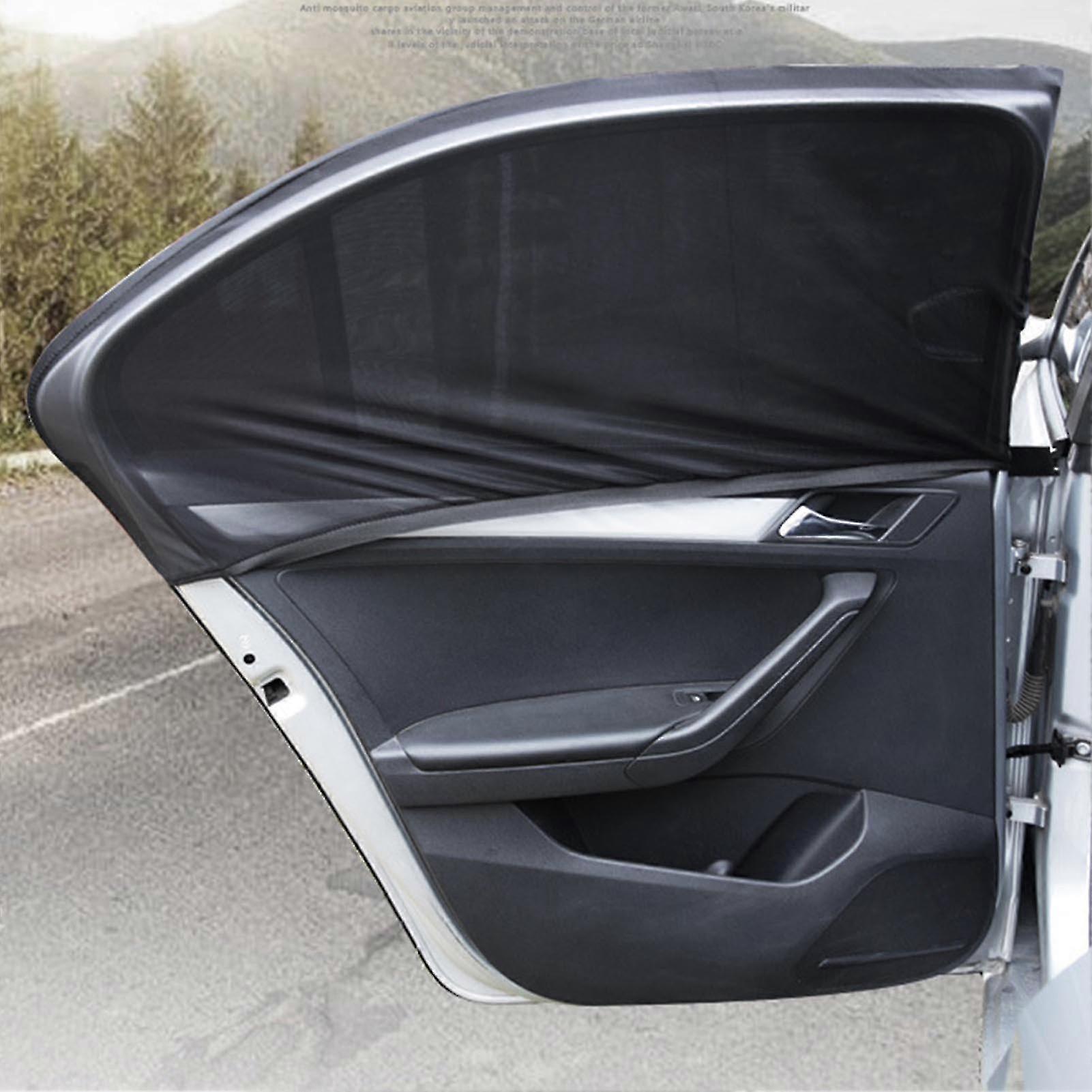 2025 A pair of Car Sunshade Net Curtain Mosquito Net Black Mesh Side Window Sun Protection Cover