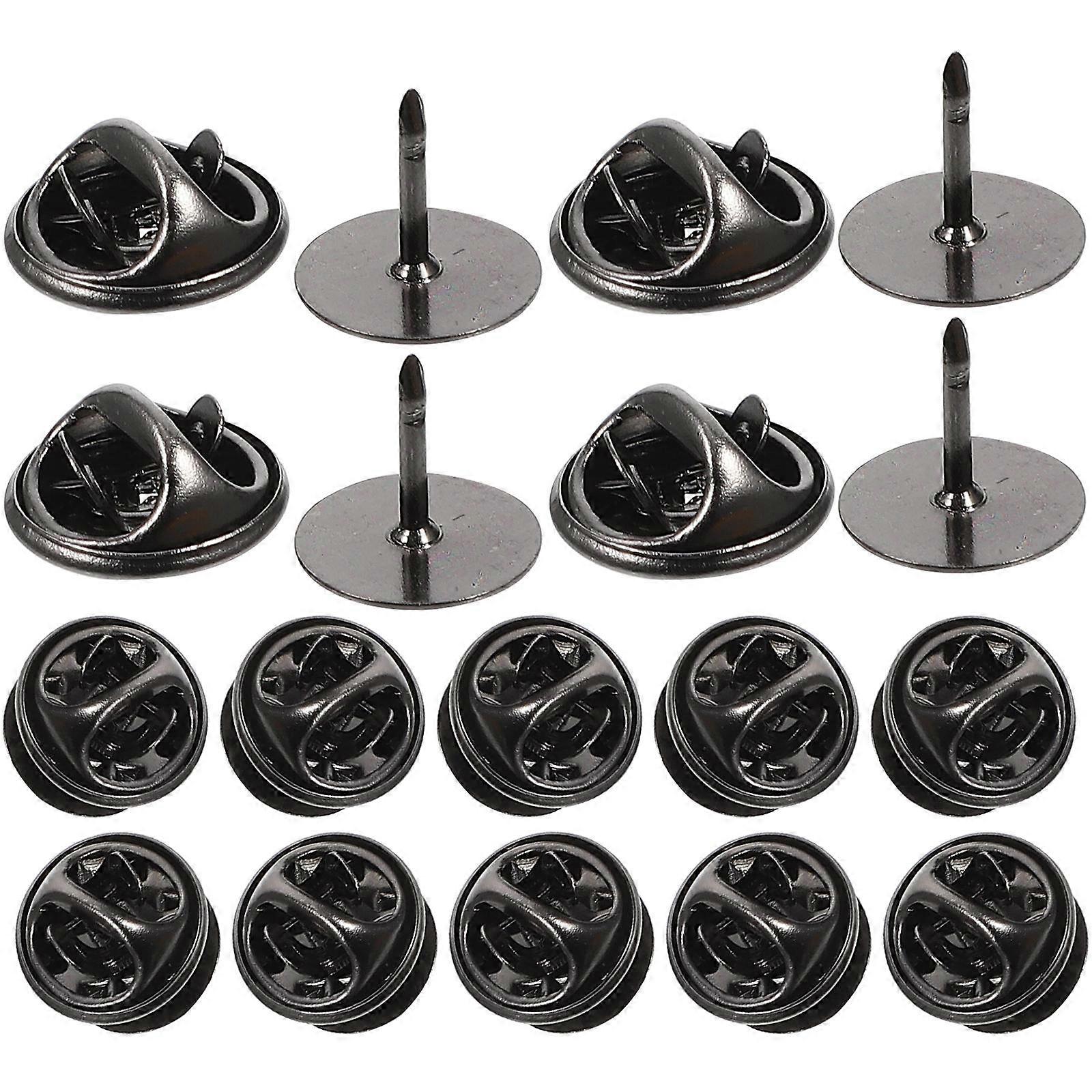 Portable Pin Back Locking Design For DIY Craft And Jewelry Replacement In Black With Compact Shape 50 Sets