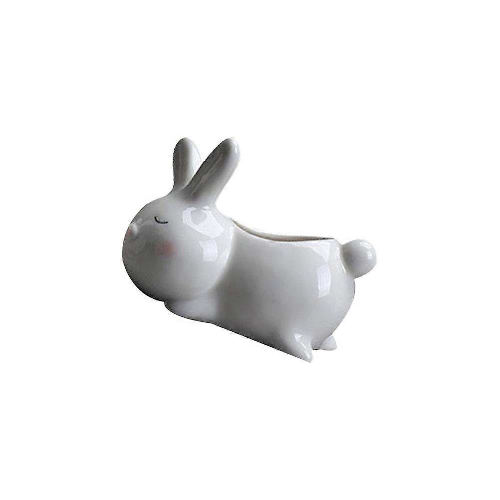 Creative Rabbit Shape Ceramic Flower Pot For Home Decoration With Cute Design And Fine Craftsmanship 1Pack