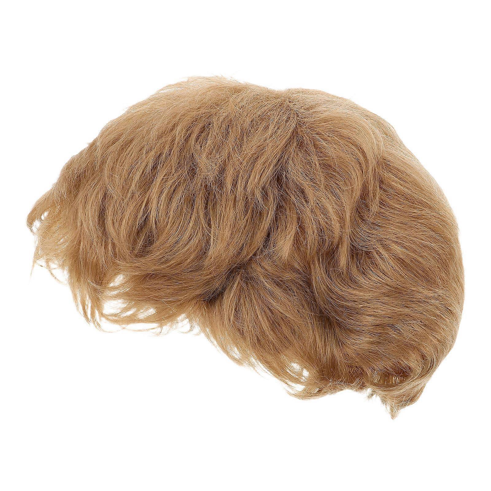 Toupie courte dorée pour les hommes parfaite pour une utilisation quotidienne dans les contextes sociaux fournissant une couverture de cheveux 1Pcs