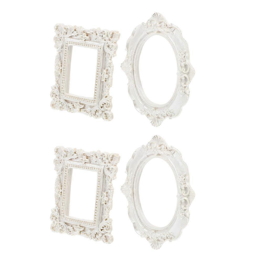 Resin Vintage Picture Frame Props For Adults Home Furnishings 12X9.5X0.5CM 4Pcs