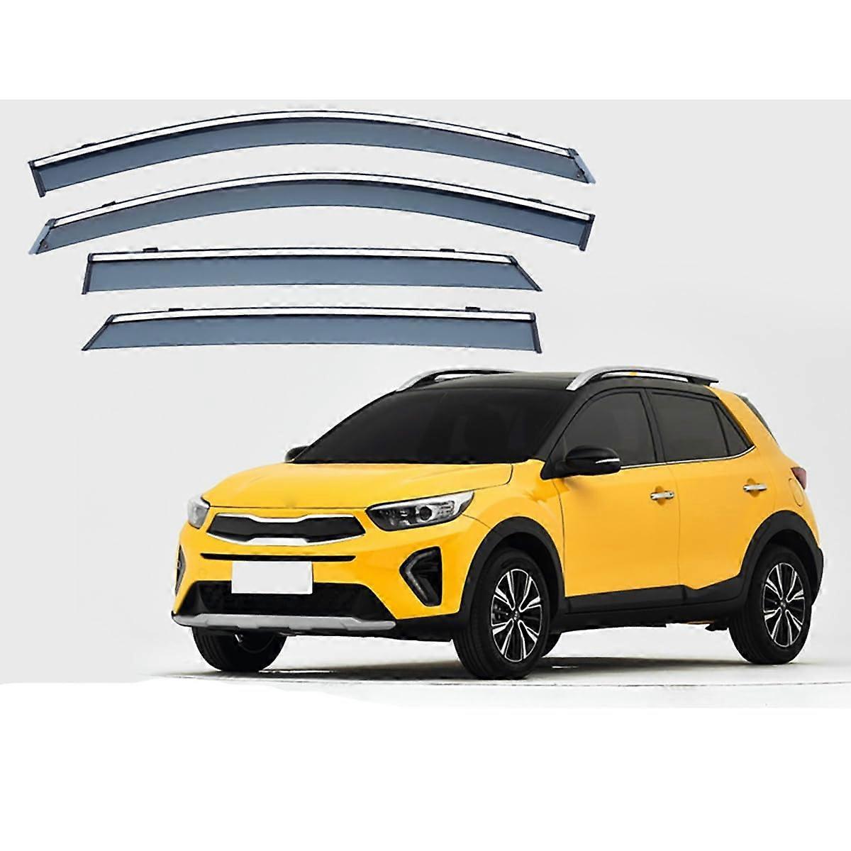 Auto Wind Deflectors 4 Pcs Compatible with KIA Stonic 2018 Rainproof Weather Shields for Car Window Protection