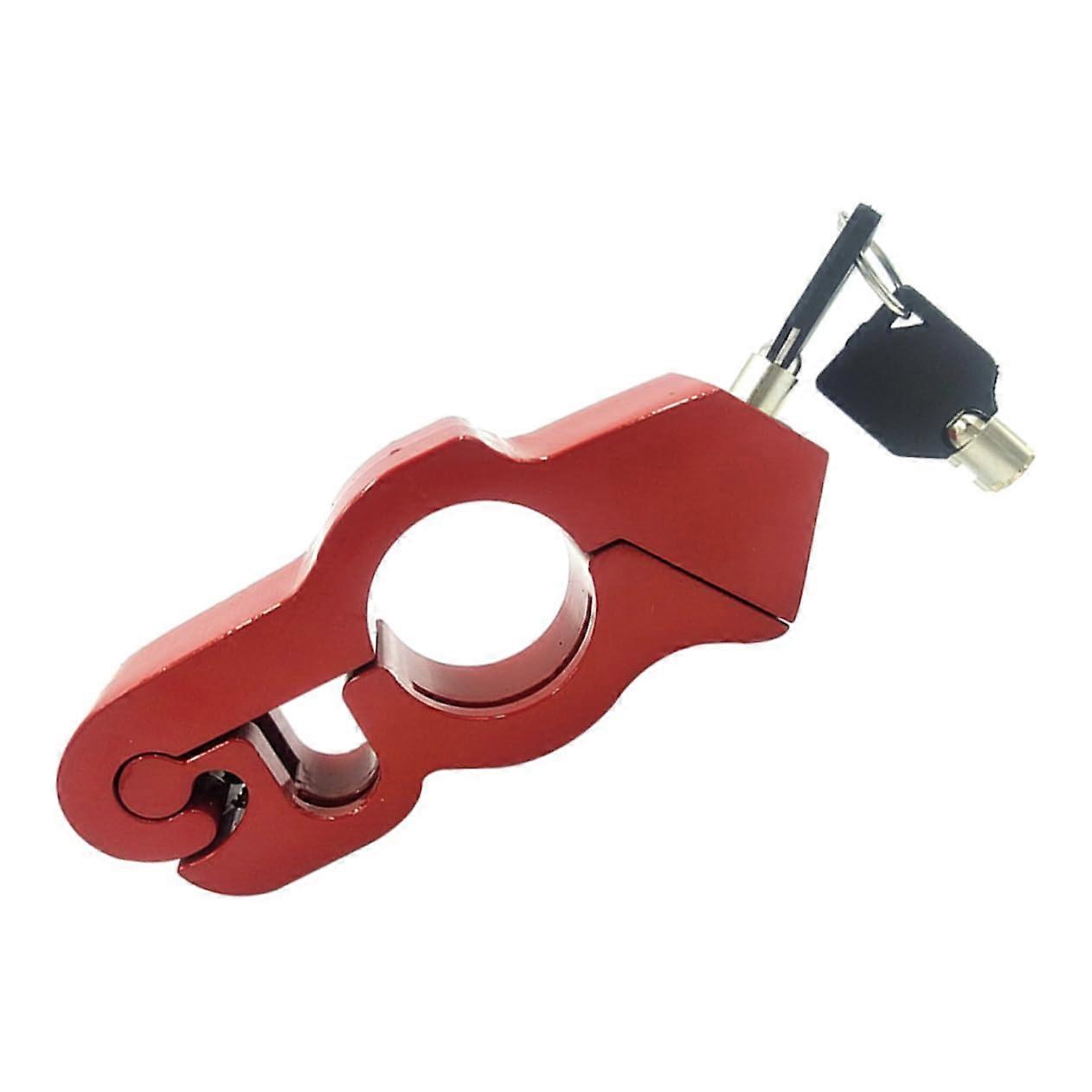 1Satz Motorcycle Handlebar Lock with Key Grip Security for Motorcycles, Mopeds, and Scooters - Durable Aluminum Alloy Material