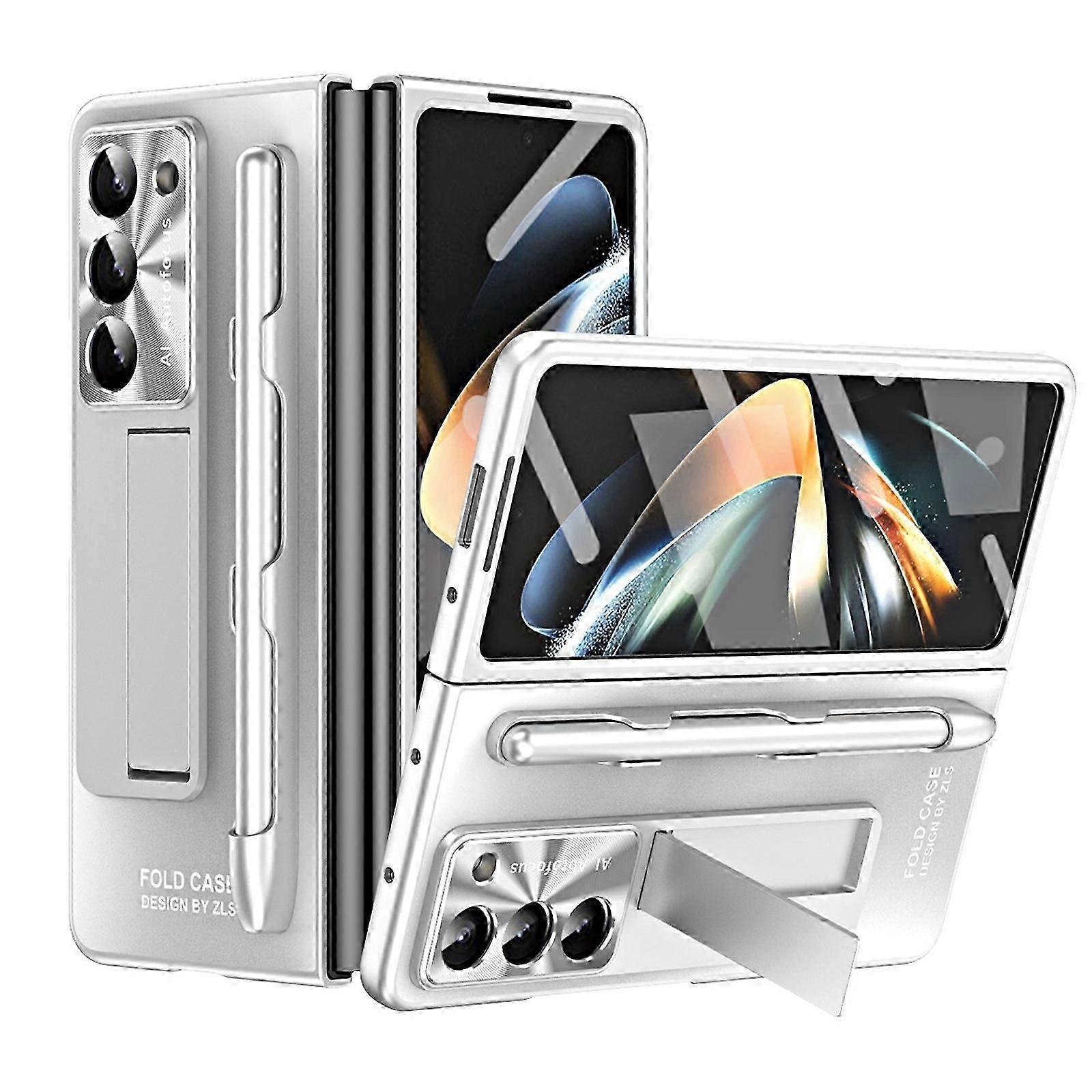 Galaxy Z Fold 5 Case with S Pen and S Pen Slot, Built-in Screen Protector and Kickstand for Samsung Galaxy Z Fold 5 Case