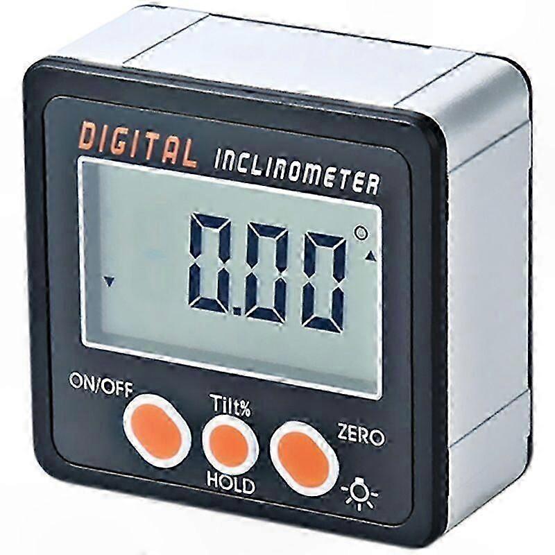 Digital Angle Meter with Aluminum Housing, Magnetic Base Inclinometer for Precise Measurements