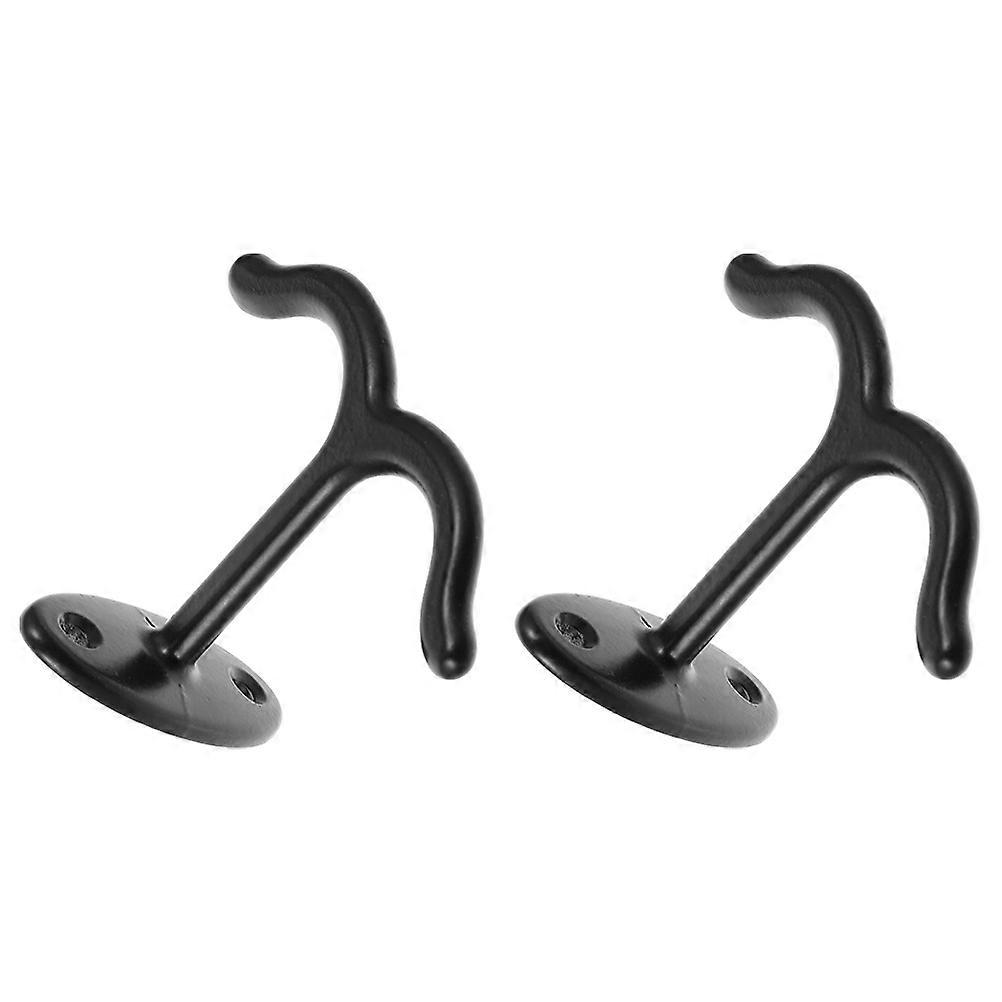 Ceiling Hanging Hook 2Pcs Black Wall Mounted Hooks Efficient For Organizing Spaces In Your Home Stylish And Simple