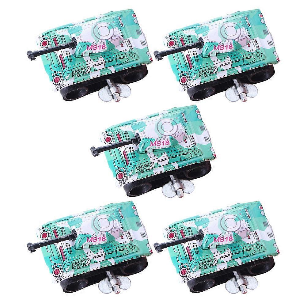 5pcs Retro Iron Tank Models for Clockwork Wind Up Kits – Bright Colors, Promotes Creativity & Social Skills, Fun for Boys
