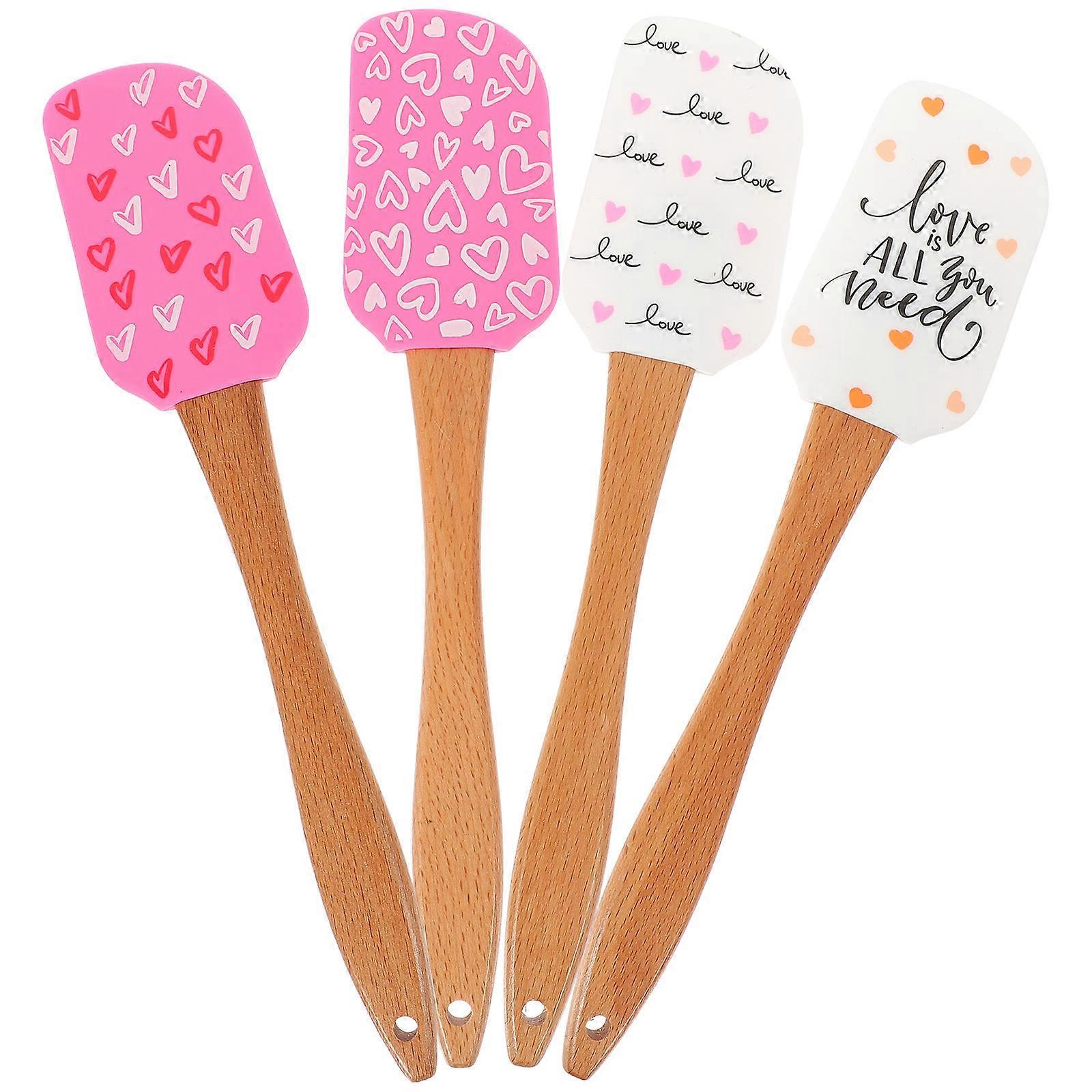 Baking Spatula Set For Professional Bakers Valentine Themed 25.30X5.20X1.00Cm Cream Spreading Tool 4Pcs
