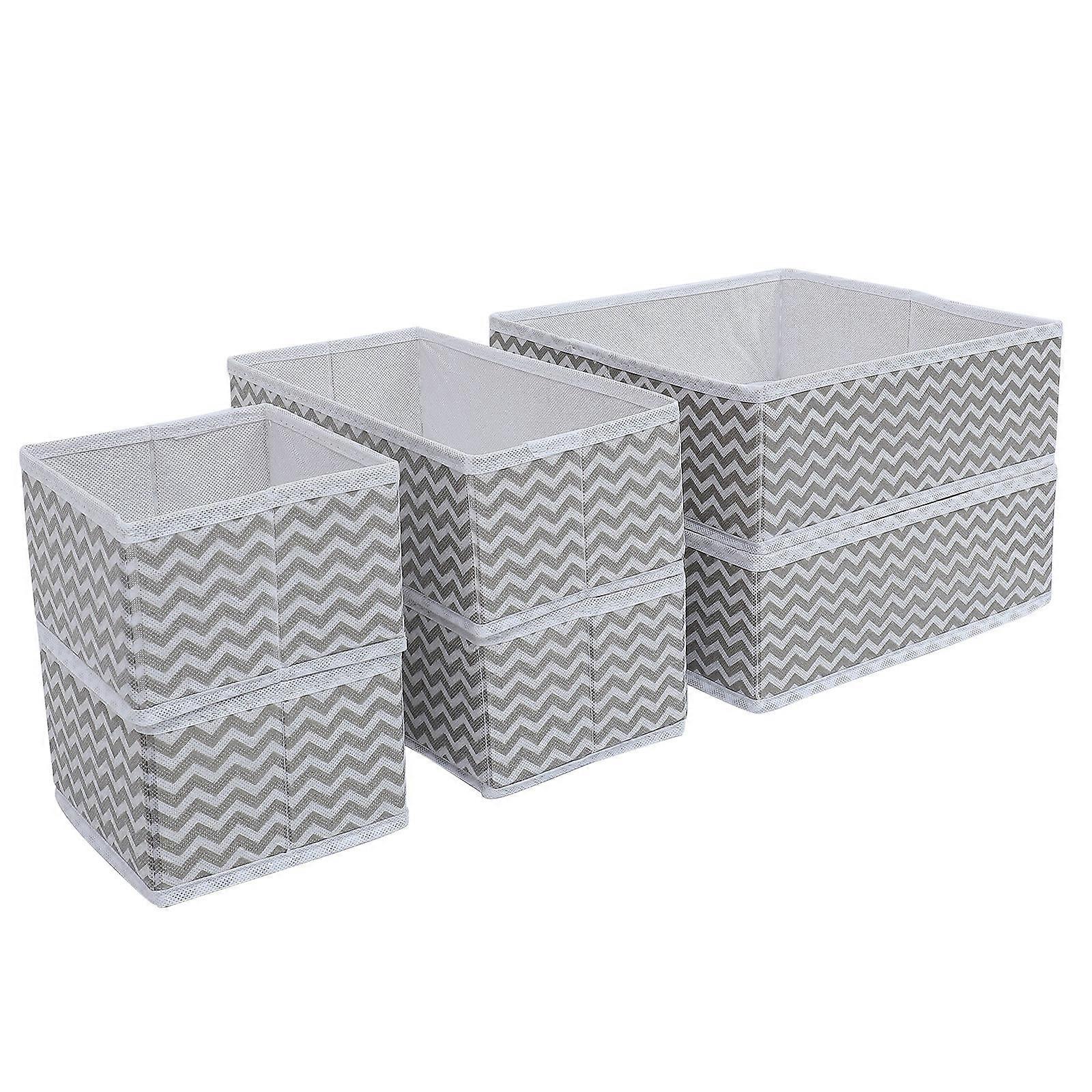 Creative Fabric Storage Container 6Pcs Practical Design For Closet Organization 28X14X10CM Recyclable