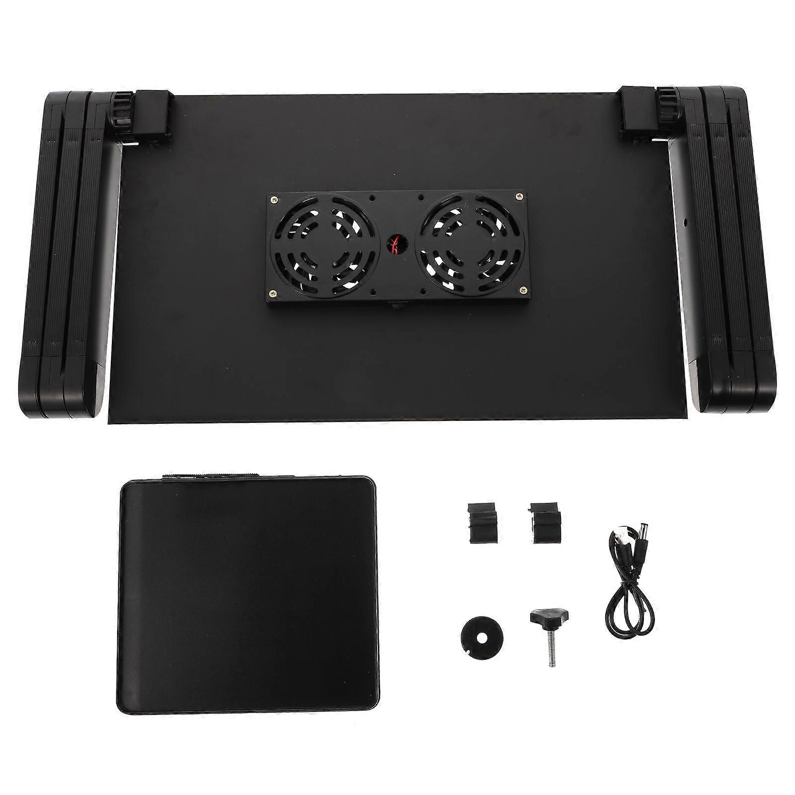 Adjustable Height Laptop Stand Foldable For General Users In Home Office Travel Gaming Watching Videos Reading Typing In Black 1Pcs