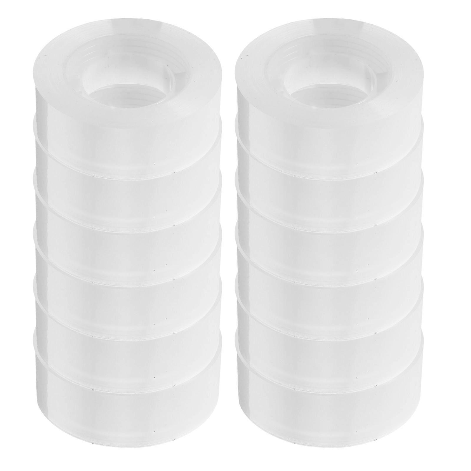 Tape Packing Heavy Duty Transparent BOPP Strong Adhesion Sealing Envelopes Diy Projects Office Home Classroom 1.8cm x 30m 12 Rolls