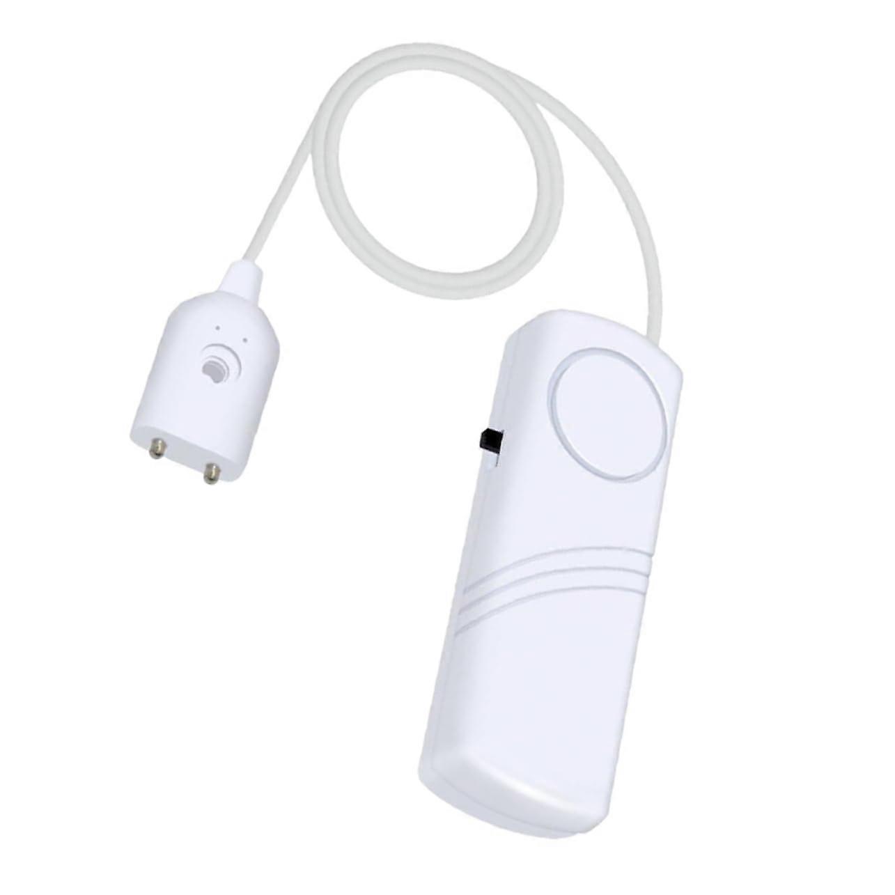 Water Leak Detector White Plastic, Waterproof, Overflow Protection, For Bathroom And Basement, Alarm Indicator