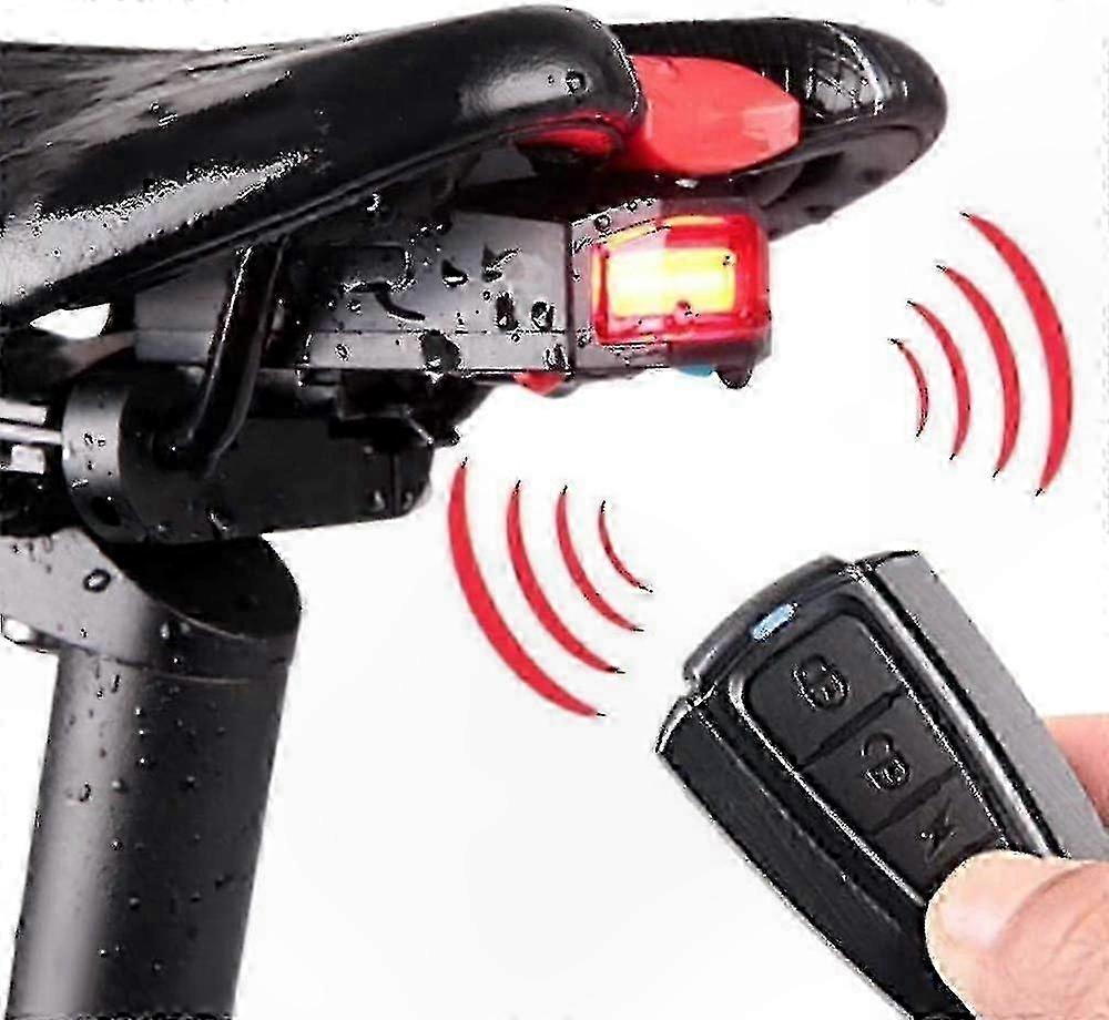 Smart Anti-Theft Bicycle Rear Light with Alarm Function Taillight for Bikes Safety夜间骑行安全必备