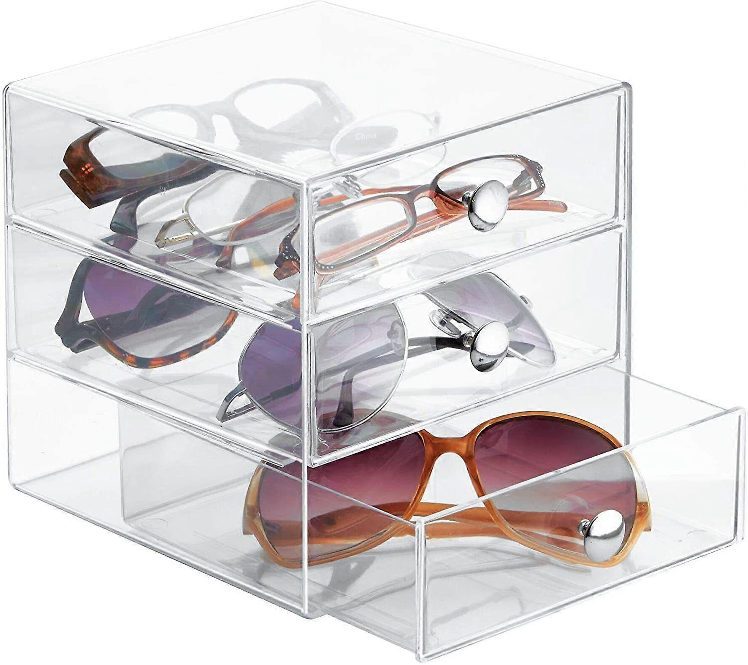 Clear Slide-Out Bathroom Organizer - Makeup Storage Tray