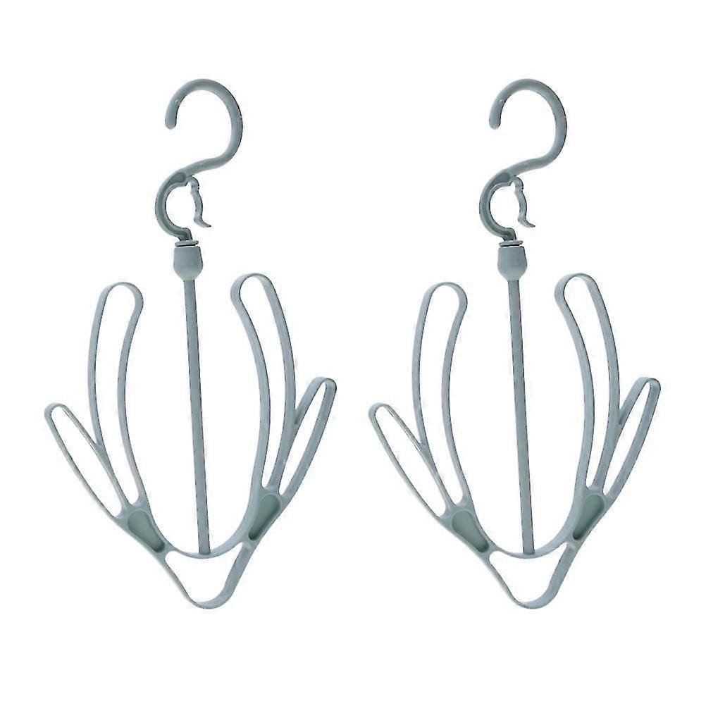 Shoe Drying Rack - Foldable Shoe Organizer (Blue, 2pcs)