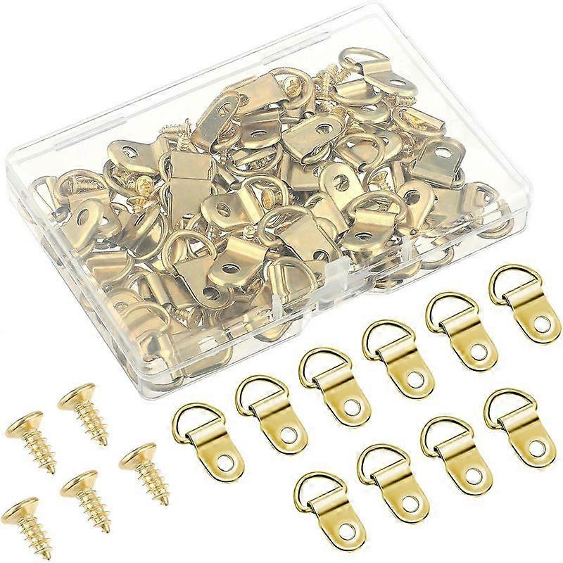 50pcs photo frame accessories D-shaped rings, semicircular hooks with screws in