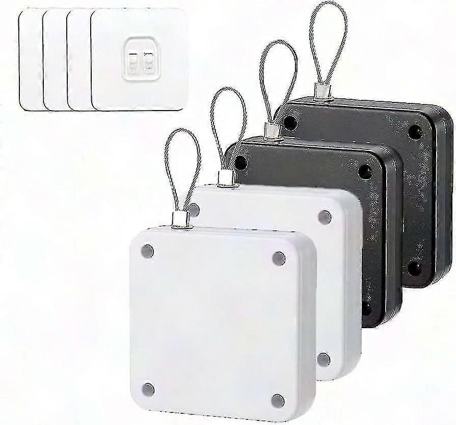 4Pcs Automatic Door Closer with Drawstring, No-Drill Sliding Door Closer for Windows, 1000g Pull Force