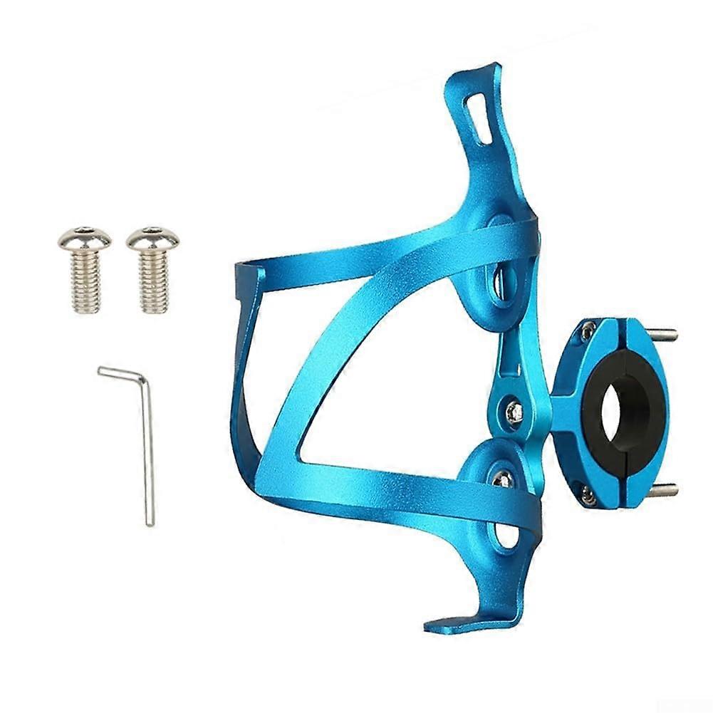 Aluminum alloy bottle holder for bicycles and motorcycles, adjustable size for hydration, blue