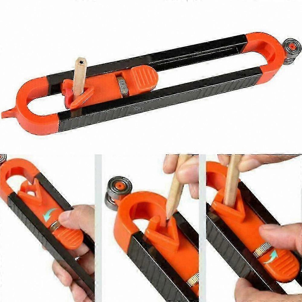 Adjustable Contour Gauge with Locking Feature for Precise Measurements and Scribing Tasks