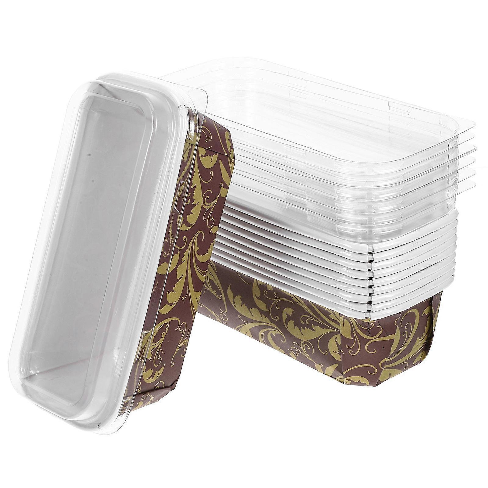10Pcs Disposable Bread Pan Liners for Microwave Toaster Air Fryer Baking Brown High Temperature Resistant Paper Ideal for Holiday Baking