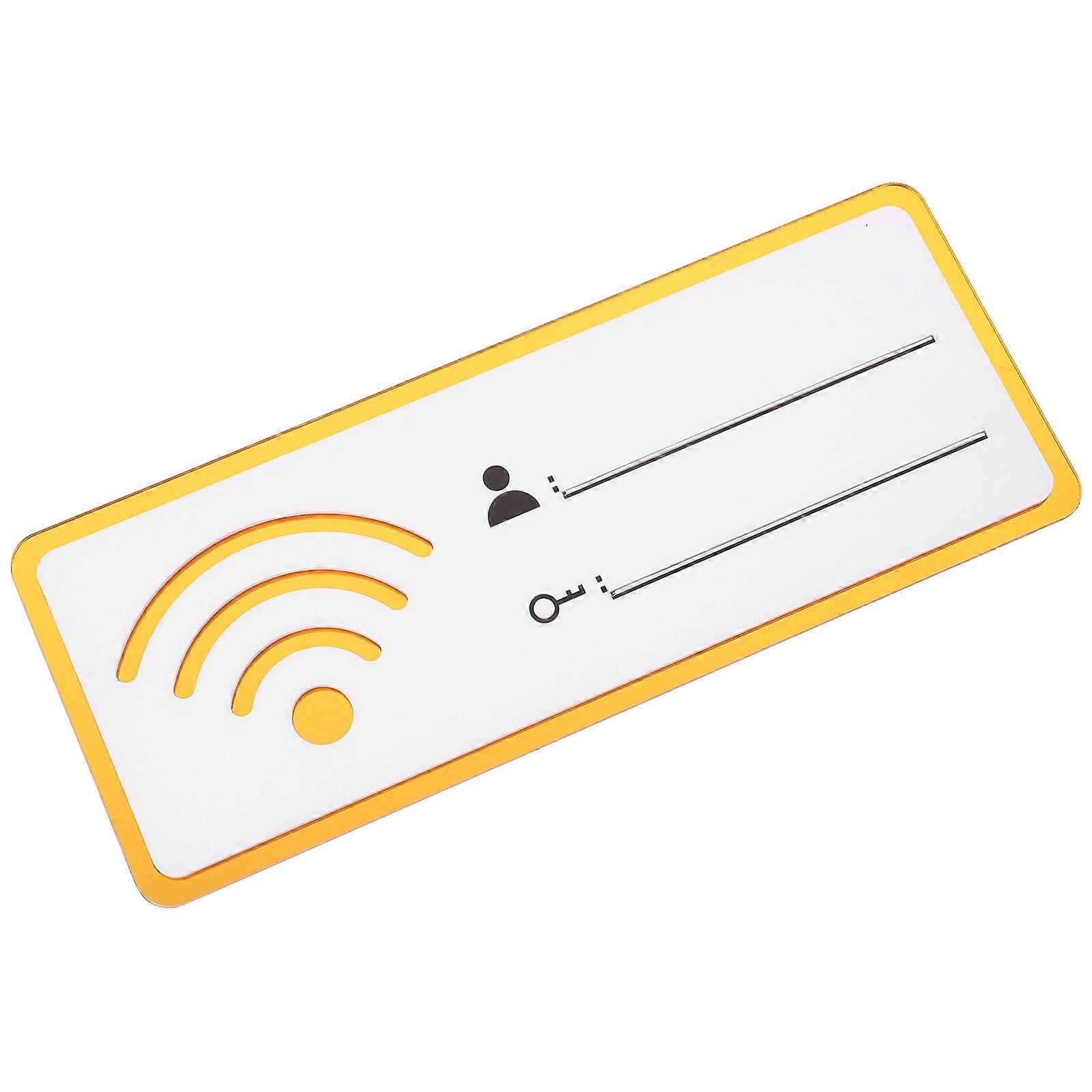 WiFi Password Sign Acrylic Wall Password Reminder Sign for Home Use