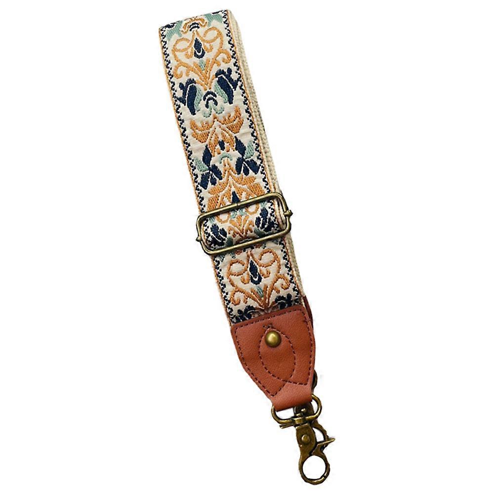 Handbag Strap Wide Shoulder Strap Light Yellow Polyester Adjustable Replacement 1Pack