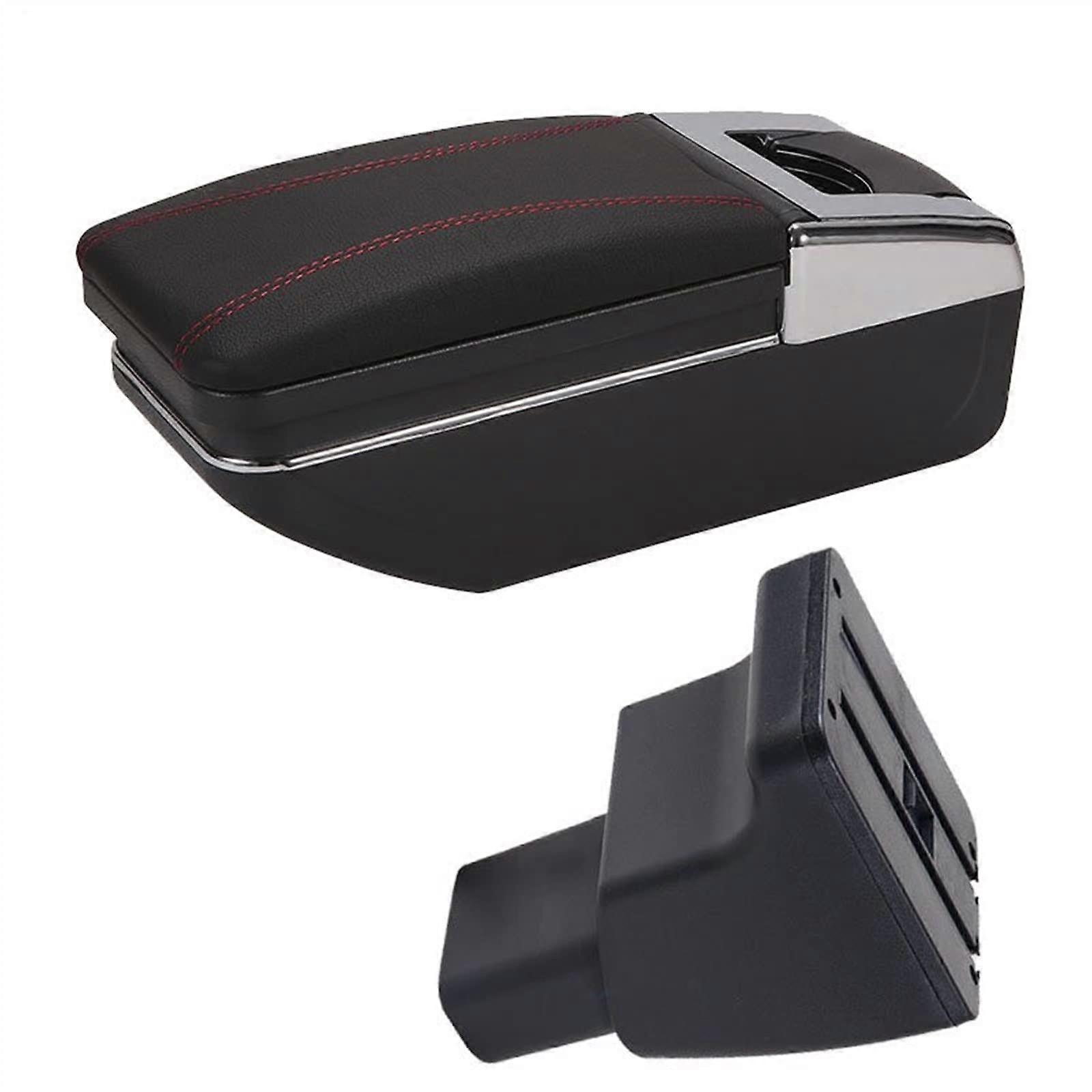 Car Storage Box For Hyundai I10 Armrest Box C1 Black Red No USB Interior Parts Retrofit Storage