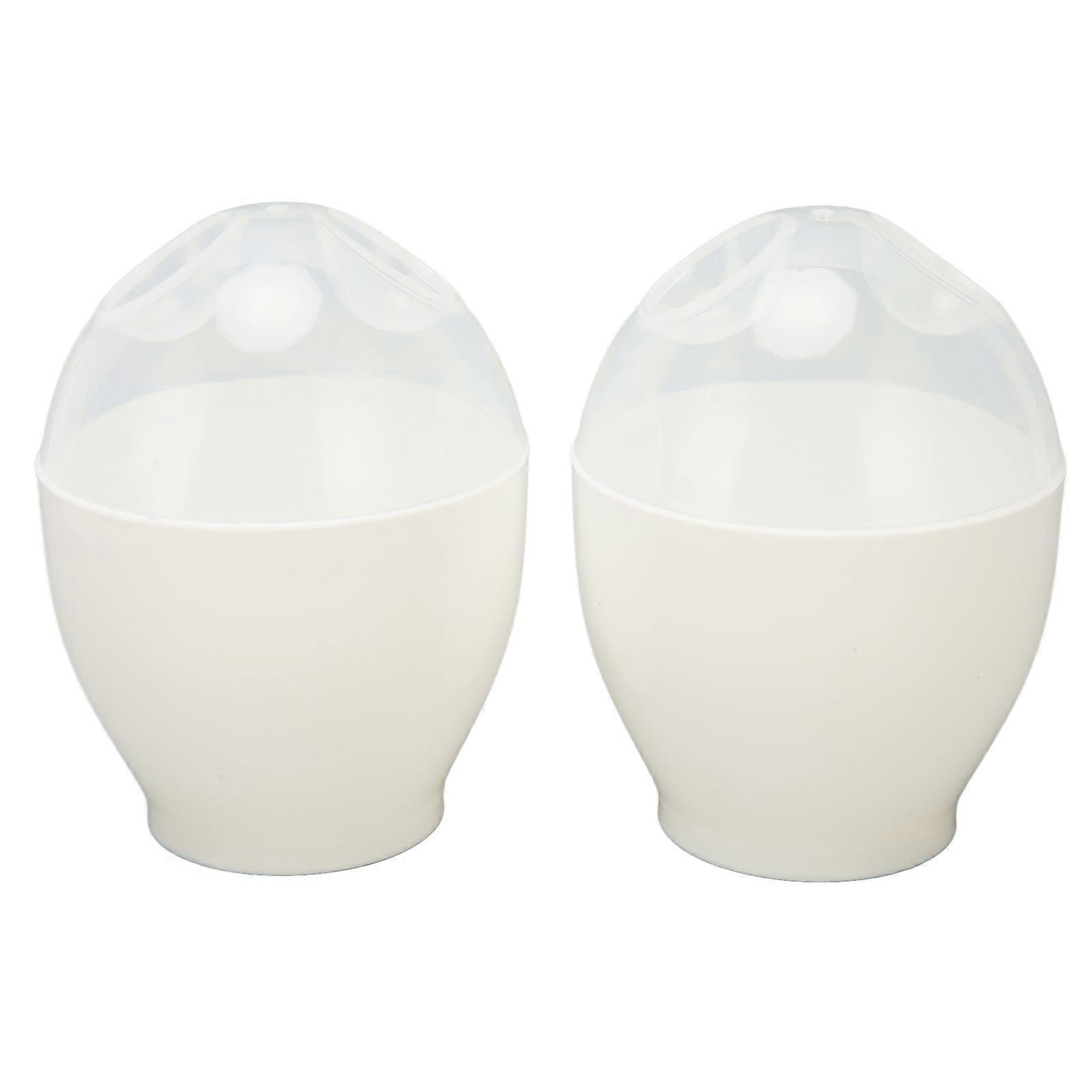 2PCS Microwave Egg Cooker Maker Poacher ABS Portable Mini Quick Egg Boiling Cooking Cup for Kitchen Breakfast
